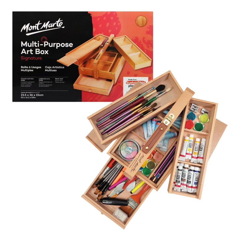 Stay organised and inspired with the Mont marte Artist Storage Box